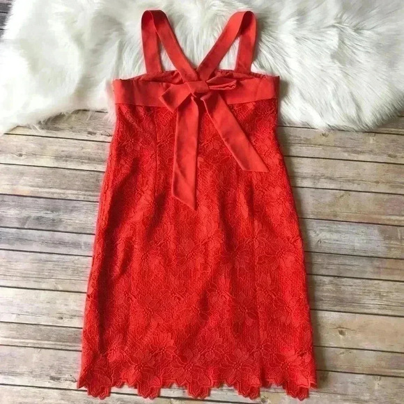 Banana Republic Dress Back Bow Floral Dress Sz 2 - Picture 7 of 7